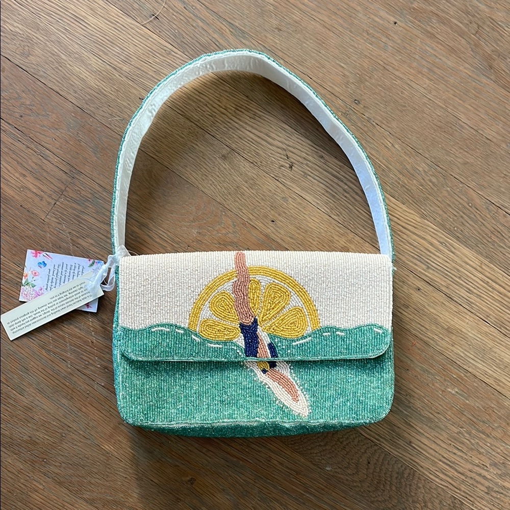 NWT. Viral TikTok Beaded Bag - Diver with Lemon Handmade in India